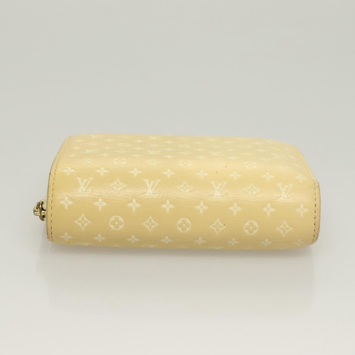 LOUIS VUITTON Nanogram Portefeuille Lou Wallet Ivory M82288 LV Auth 130082