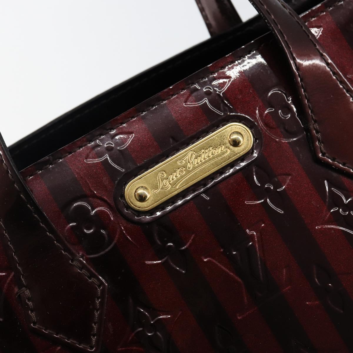 LOUIS VUITTON VernisRayure Wilshire PM Bag Pomme D'amour M91701 LV Auth 130089