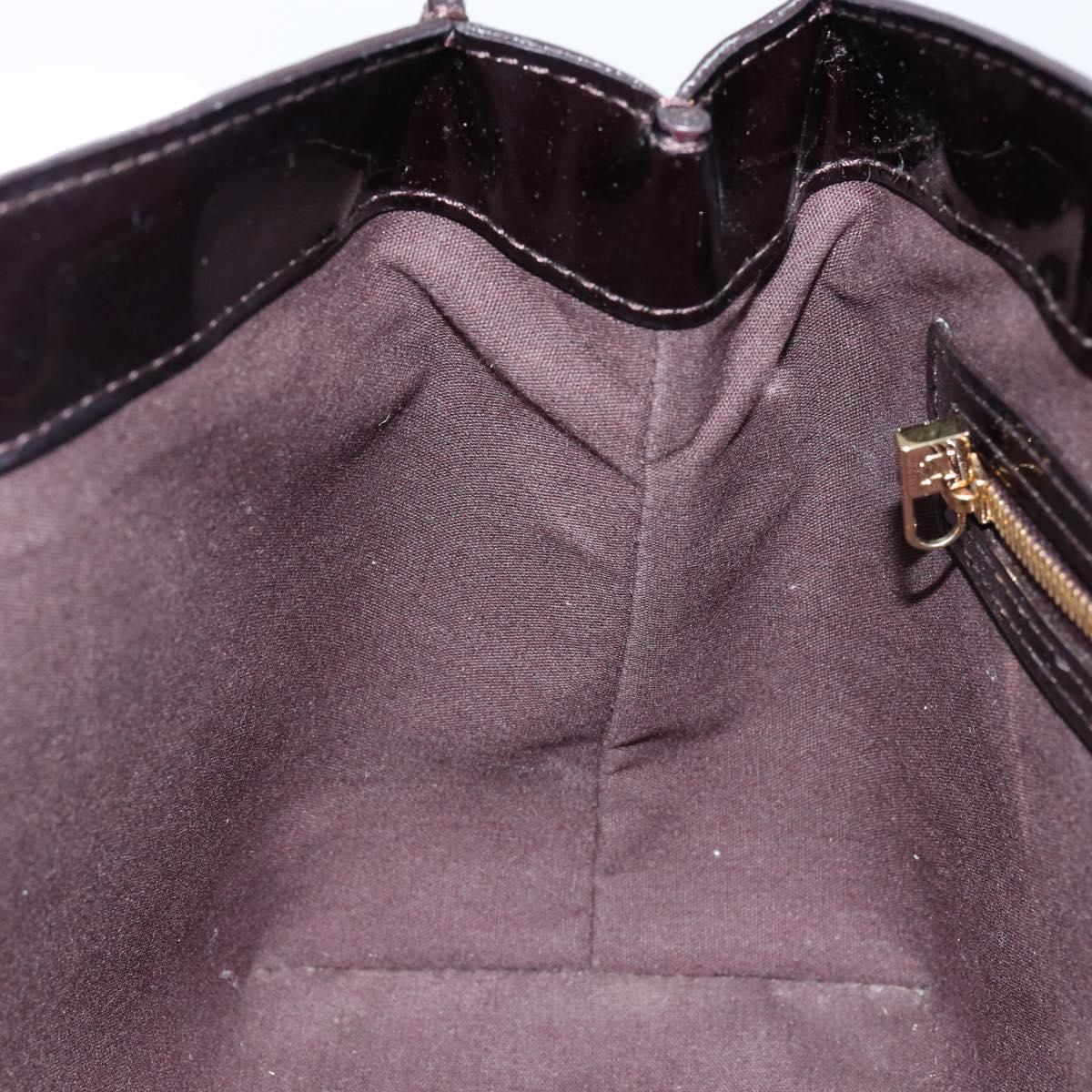 LOUIS VUITTON VernisRayure Wilshire PM Bag Pomme D'amour M91701 LV Auth 130089