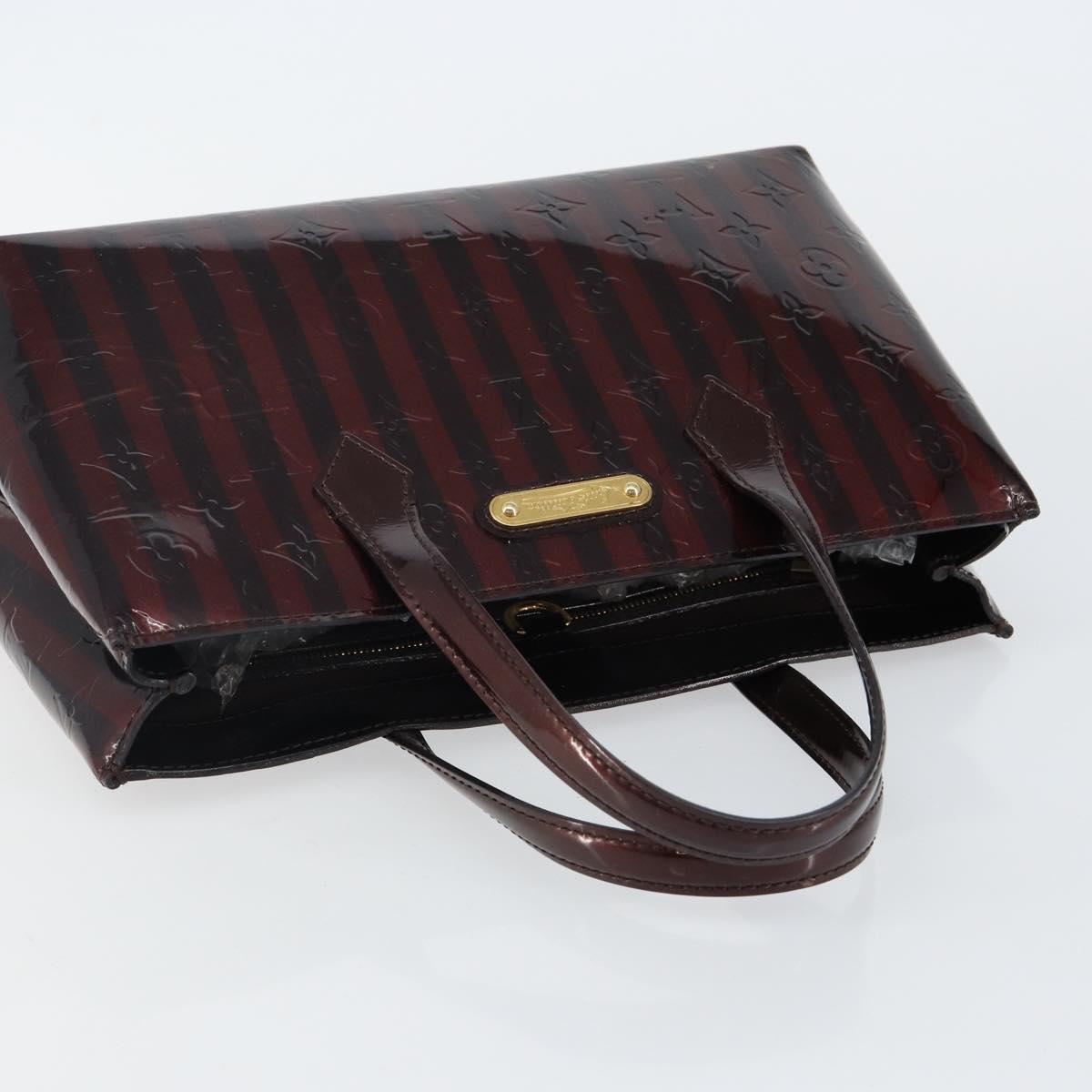 LOUIS VUITTON VernisRayure Wilshire PM Bag Pomme D'amour M91701 LV Auth 130089