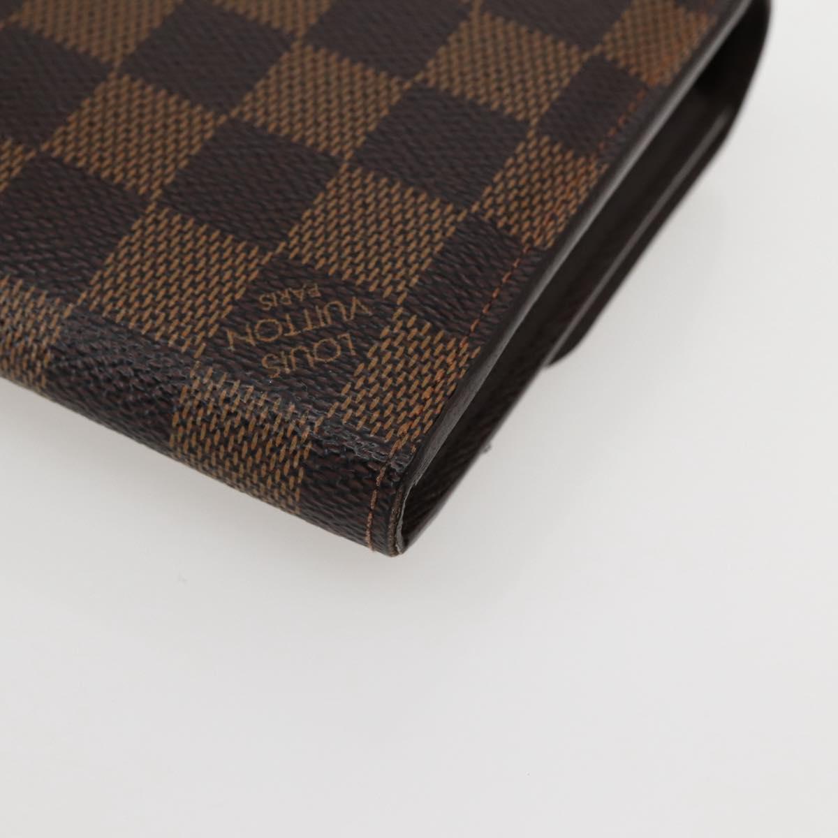 LOUIS VUITTON Damier Ebene Portefeuille Roseberry Long Wallet N63017 Auth 130095