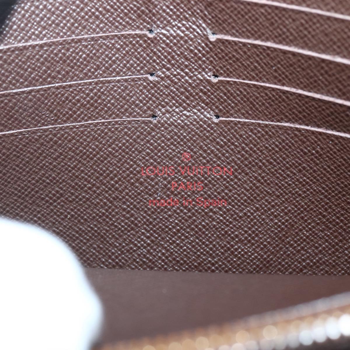 LOUIS VUITTON Damier Ebene Portefeuille Roseberry Long Wallet N63017 Auth 130095