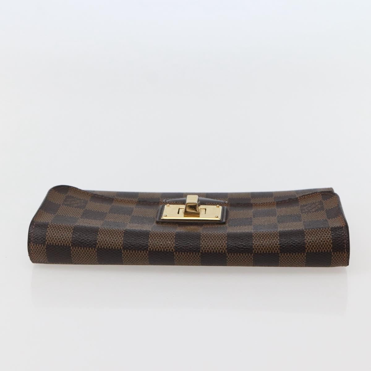 LOUIS VUITTON Damier Ebene Portefeuille Roseberry Long Wallet N63017 Auth 130095