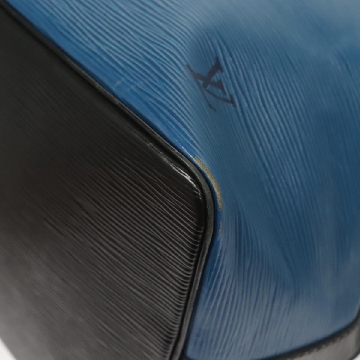 LOUIS VUITTON Epi Petit Noe Shoulder Bag Bicolor Black Blue M44152 Auth 130129