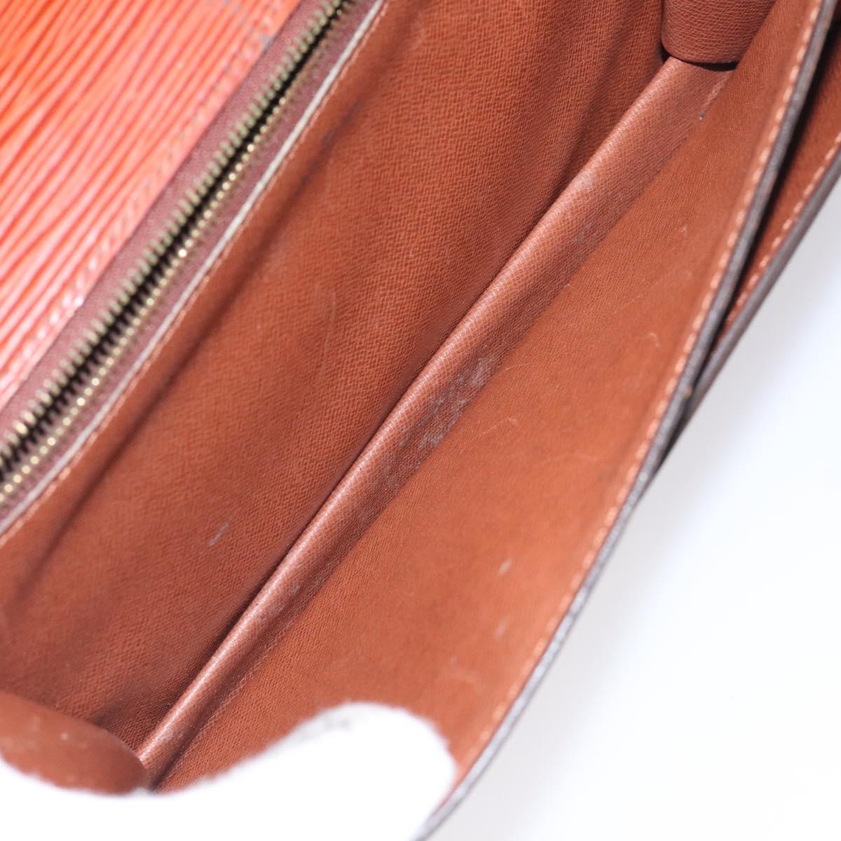 LOUIS VUITTON Epi Serie Dragonne Hand Bag Brown M52618 LV Auth 130130
