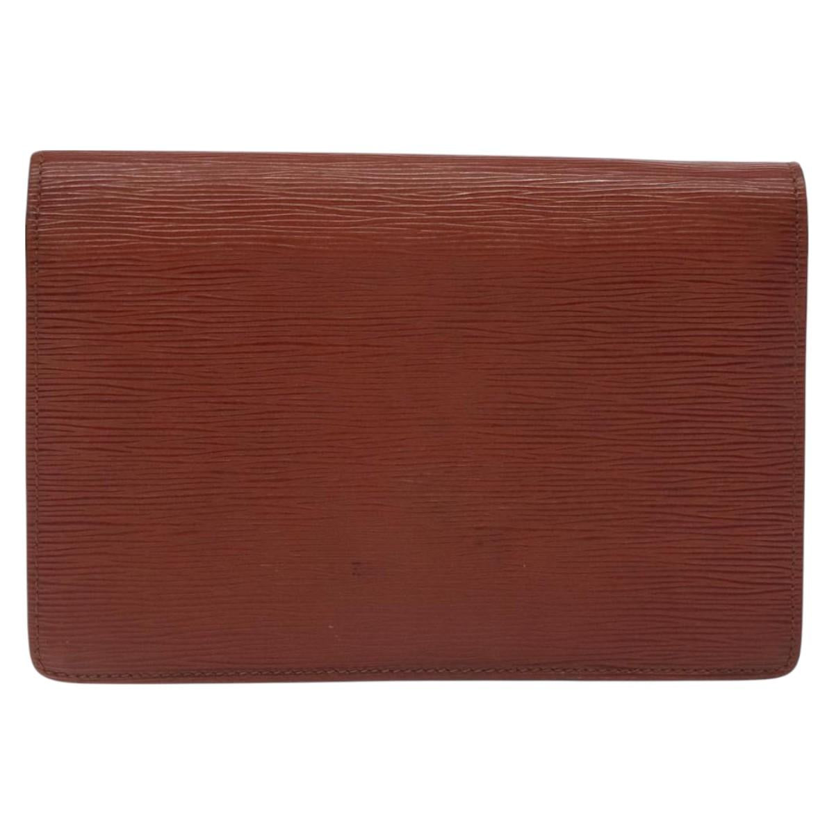 LOUIS VUITTON Epi Serie Dragonne Hand Bag Brown M52618 LV Auth 130130