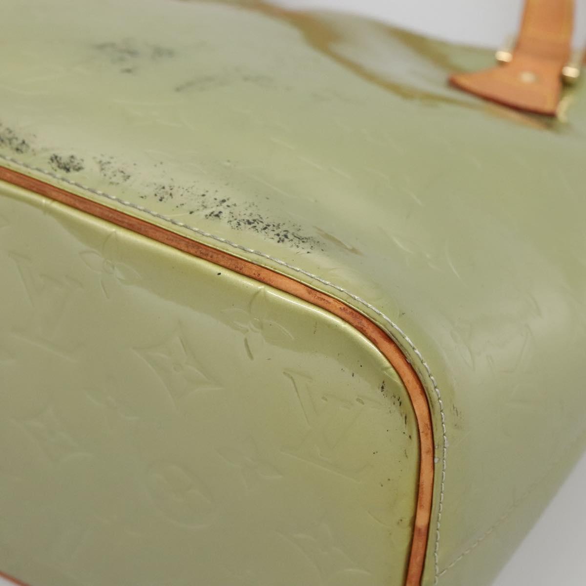 LOUIS VUITTON Monogram Vernis Houston Hand Bag Gris M91053 LV Auth 130132