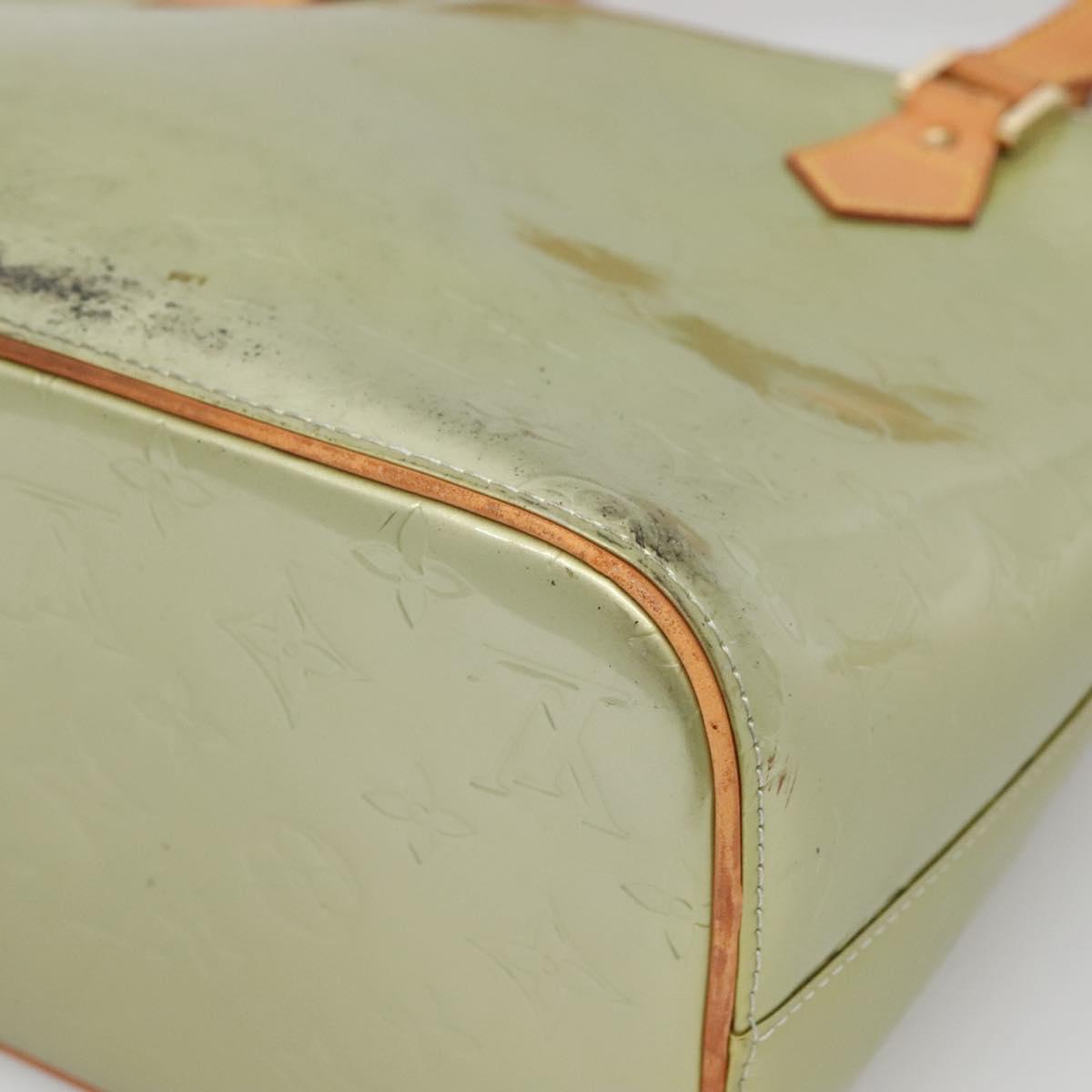 LOUIS VUITTON Monogram Vernis Houston Hand Bag Gris M91053 LV Auth 130132