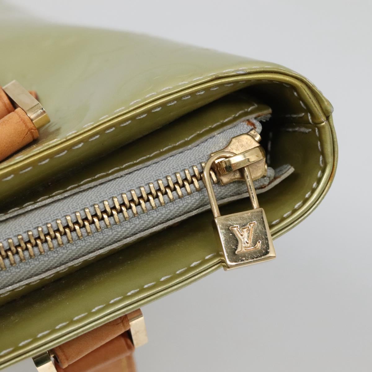 LOUIS VUITTON Monogram Vernis Houston Hand Bag Gris M91053 LV Auth 130132