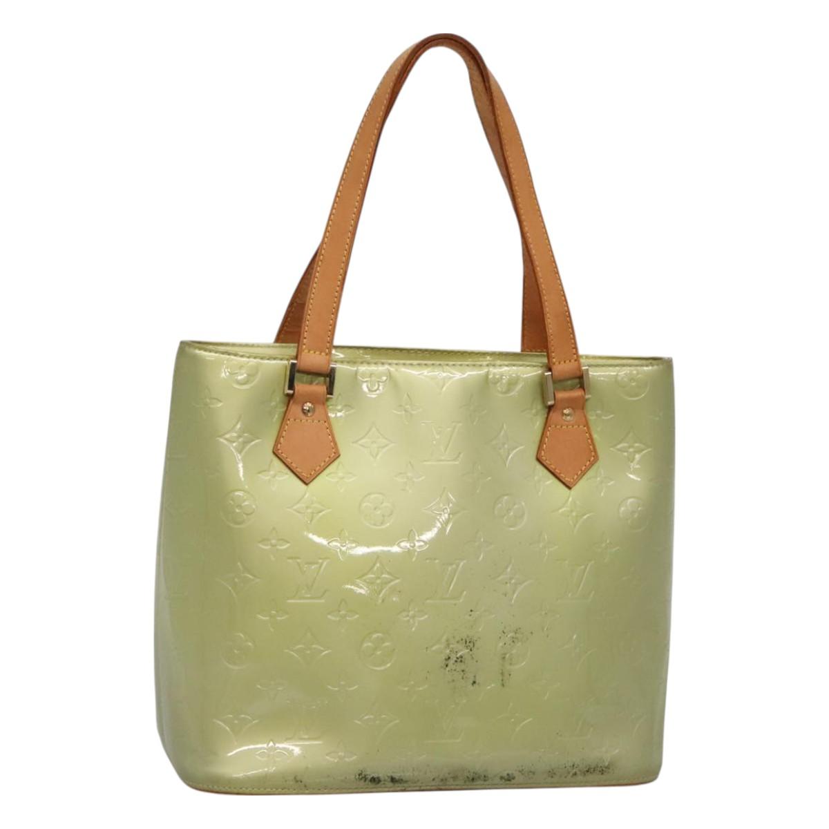 LOUIS VUITTON Monogram Vernis Houston Hand Bag Gris M91053 LV Auth 130132
