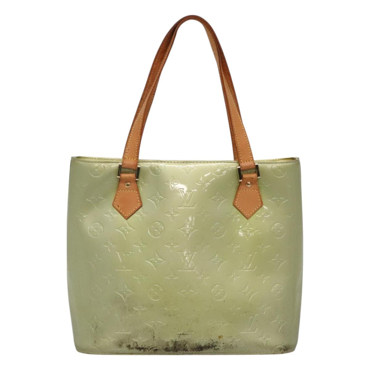 LOUIS VUITTON Monogram Vernis Houston Hand Bag Gris M91053 LV Auth 130132