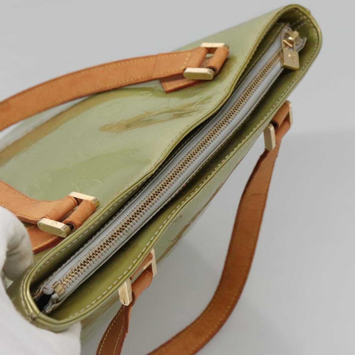 LOUIS VUITTON Monogram Vernis Houston Hand Bag Gris M91053 LV Auth 130132