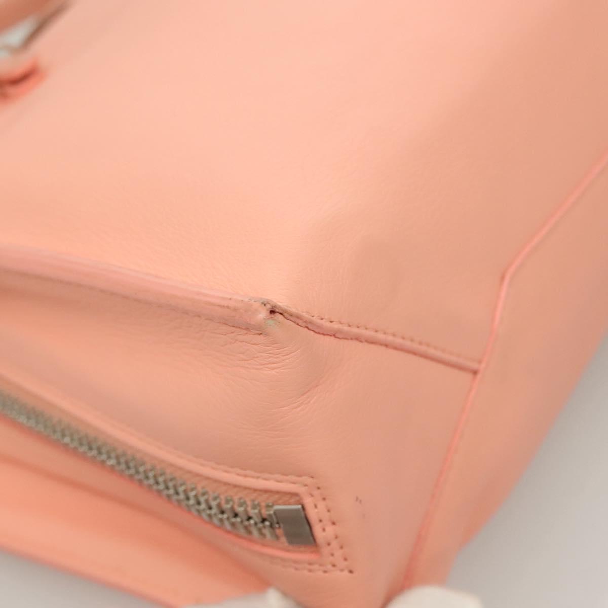 BALENCIAGA The Paper A6 Hand Bag Leather 2way Pink Silver 370926 Auth 130150