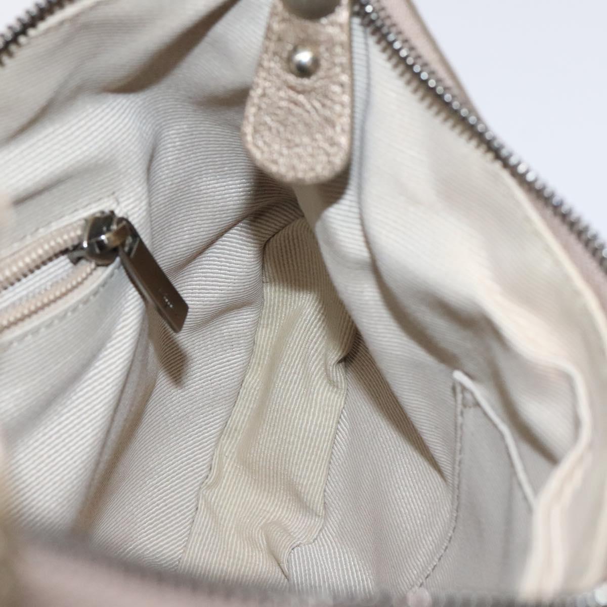 Salvatore Ferragamo Vala Shoulder Bag Leather Gold Auth 130160