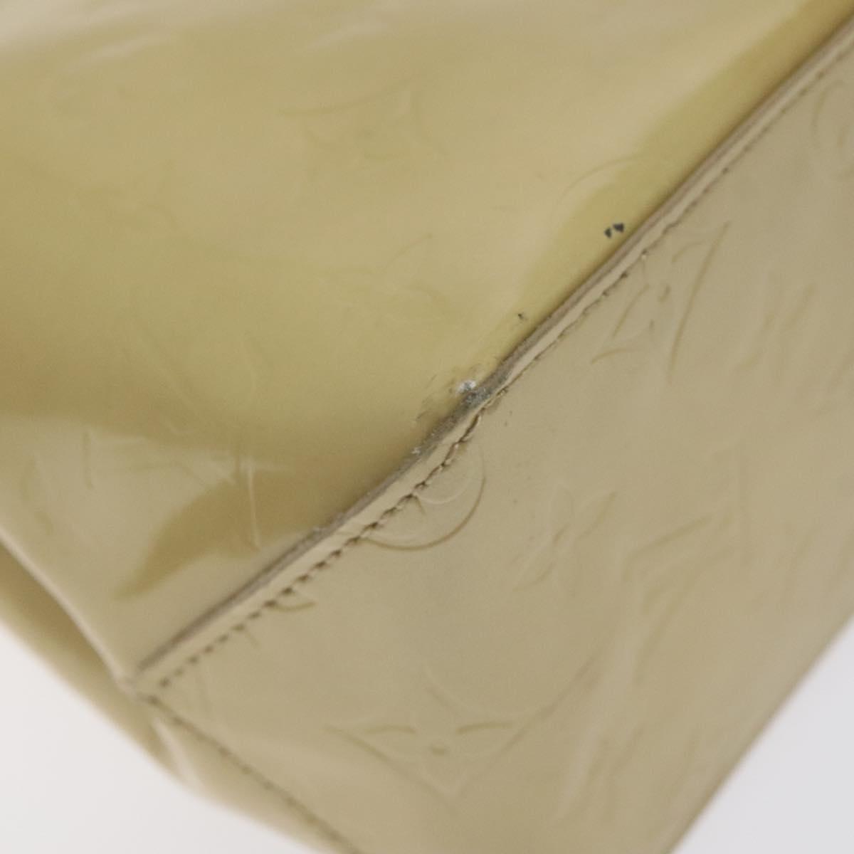 LOUIS VUITTON Monogram Vernis Reade PM Hand Bag Beige M91334 LV Auth 130169