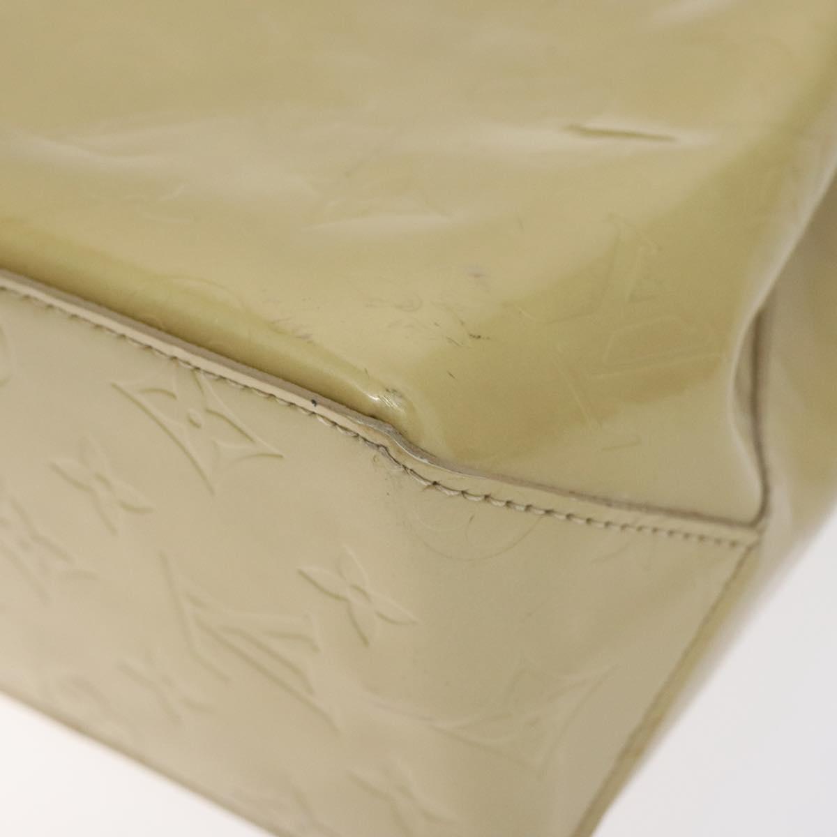LOUIS VUITTON Monogram Vernis Reade PM Hand Bag Beige M91334 LV Auth 130169