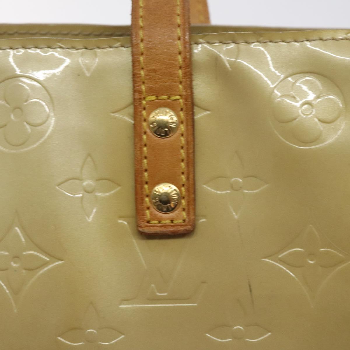 LOUIS VUITTON Monogram Vernis Reade PM Hand Bag Beige M91334 LV Auth 130169