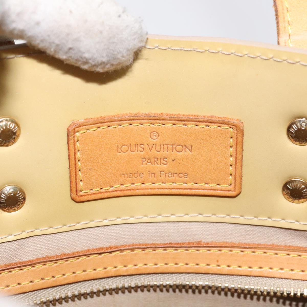 LOUIS VUITTON Monogram Vernis Reade PM Hand Bag Beige M91334 LV Auth 130169