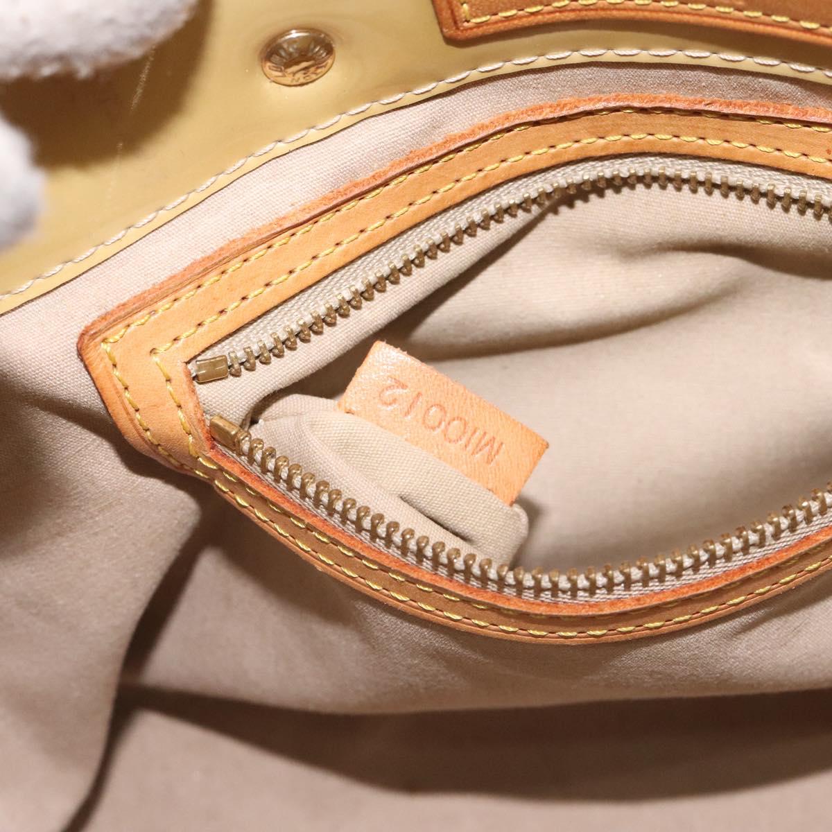 LOUIS VUITTON Monogram Vernis Reade PM Hand Bag Beige M91334 LV Auth 130169