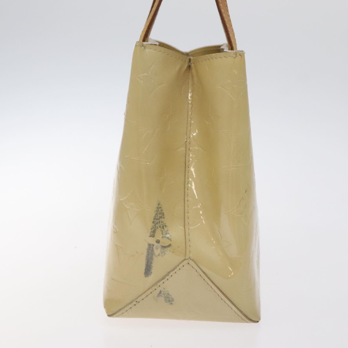 LOUIS VUITTON Monogram Vernis Reade PM Hand Bag Beige M91334 LV Auth 130169