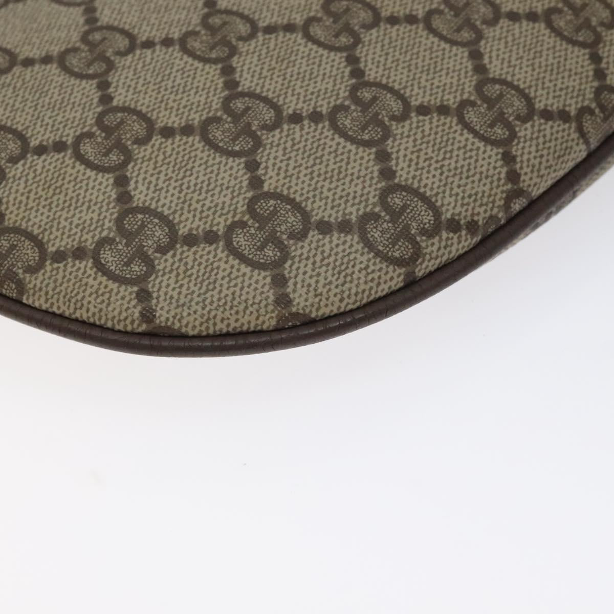 GUCCI GG Plus Supreme Clutch Bag PVC Beige 89 02 503 Auth 130174