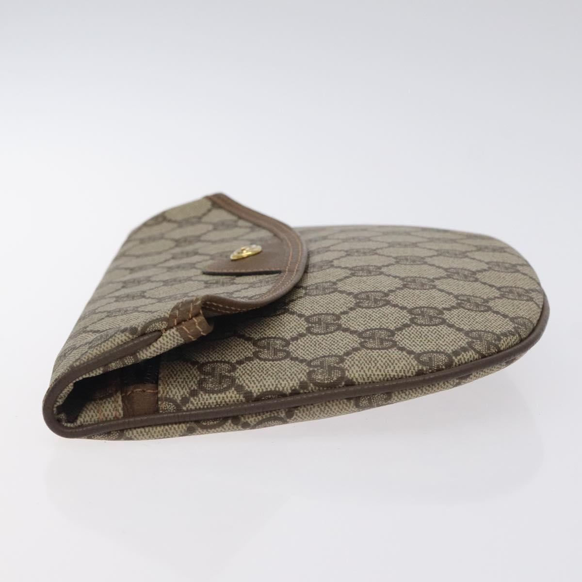 GUCCI GG Plus Supreme Clutch Bag PVC Beige 89 02 503 Auth 130174