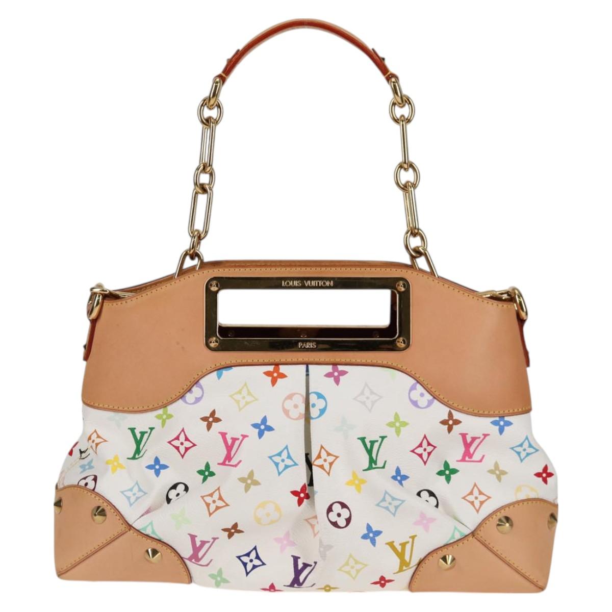 LOUIS VUITTON Multicolor Judy MM Hand Bag 2Way White M40255 Auth 130193V