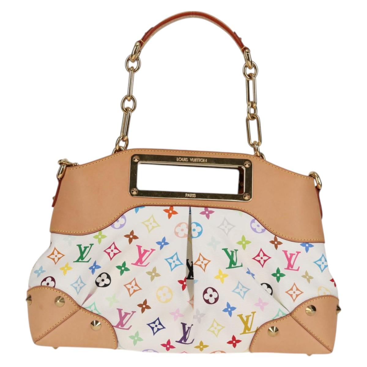 LOUIS VUITTON Multicolor Judy MM Hand Bag 2Way White M40255 Auth 130193V