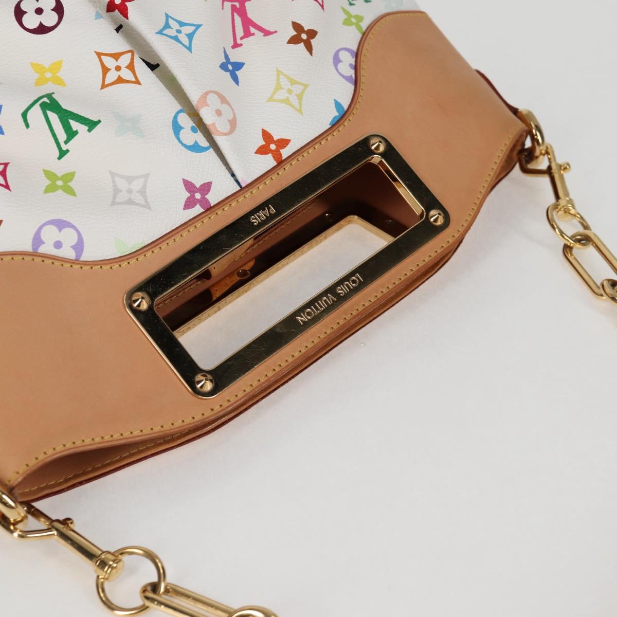 LOUIS VUITTON Multicolor Judy MM Hand Bag 2Way White M40255 Auth 130193V