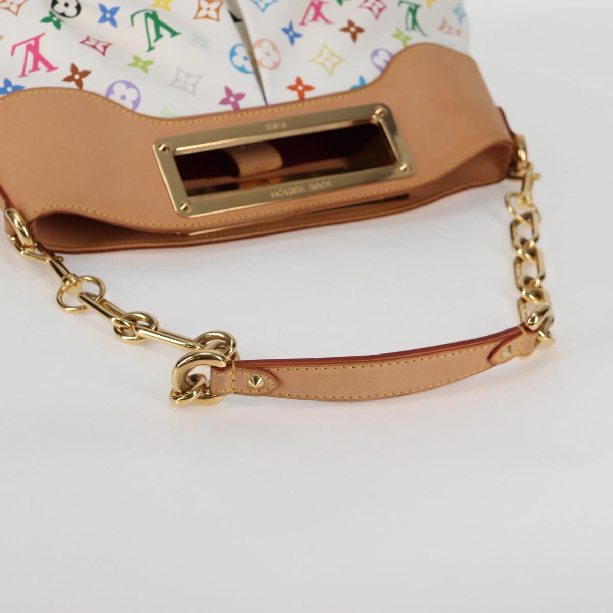 LOUIS VUITTON Multicolor Judy MM Hand Bag 2Way White M40255 Auth 130193V