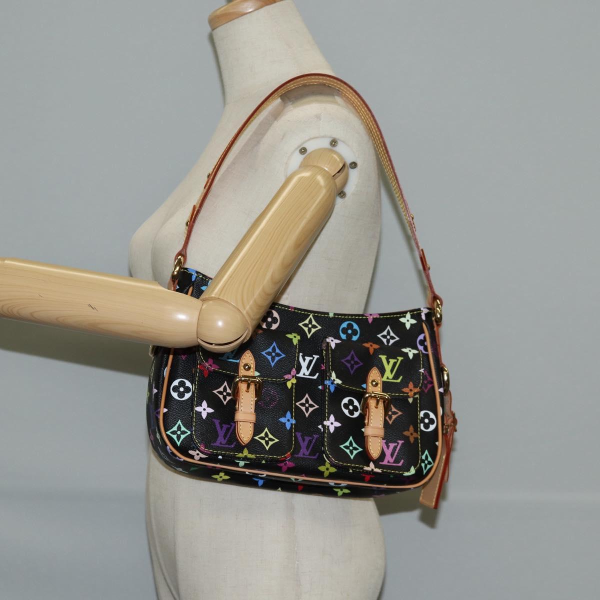 LOUIS VUITTON Monogram Multicolor Lodge PM Hand Bag Black M40054 LV Auth 130195SV