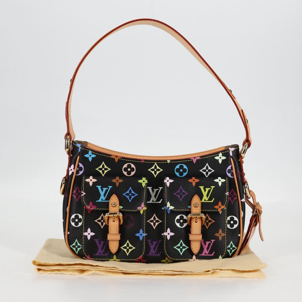 LOUIS VUITTON Monogram Multicolor Lodge PM Hand Bag Black M40054 LV Auth 130195SV
