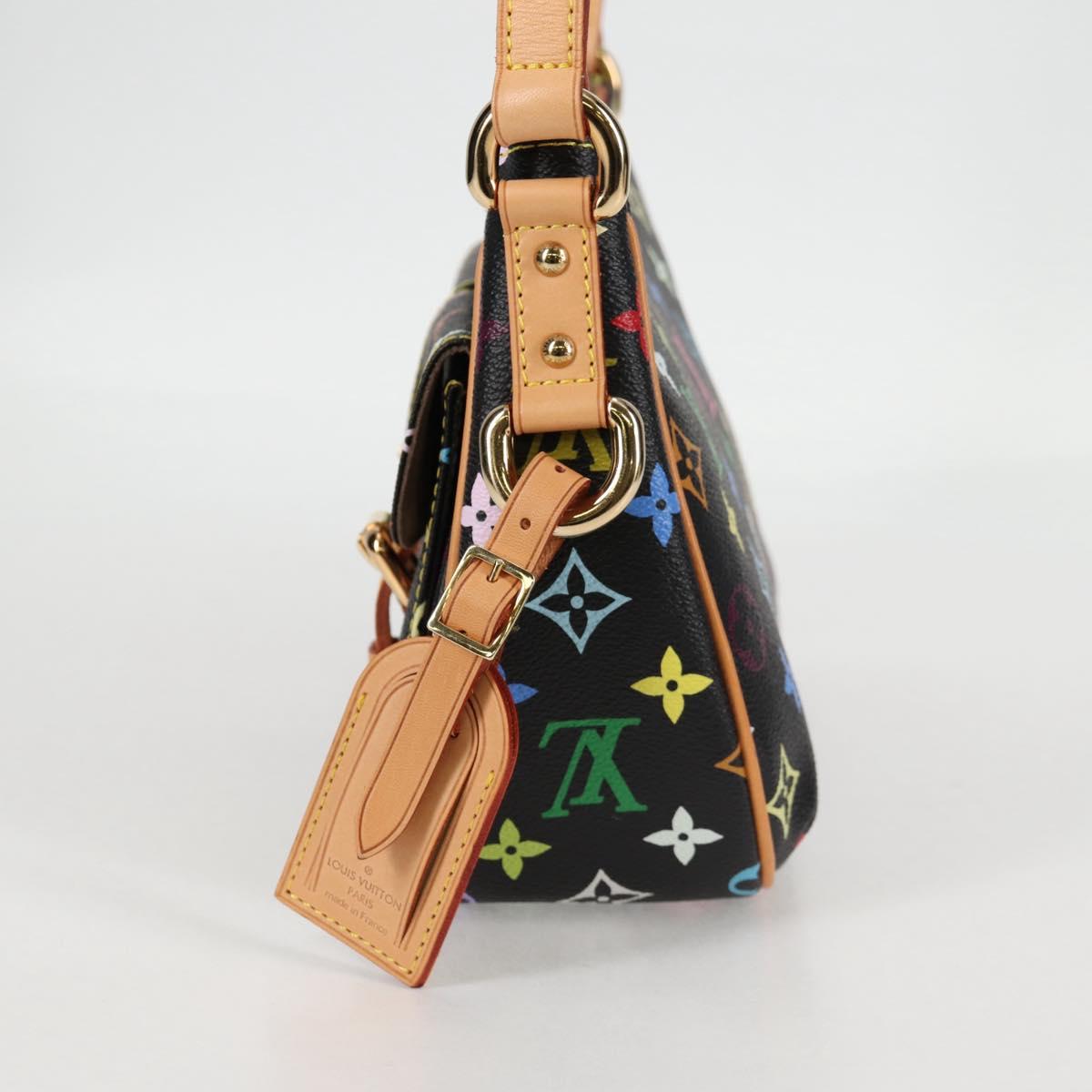 LOUIS VUITTON Monogram Multicolor Lodge PM Hand Bag Black M40054 LV Auth 130195V