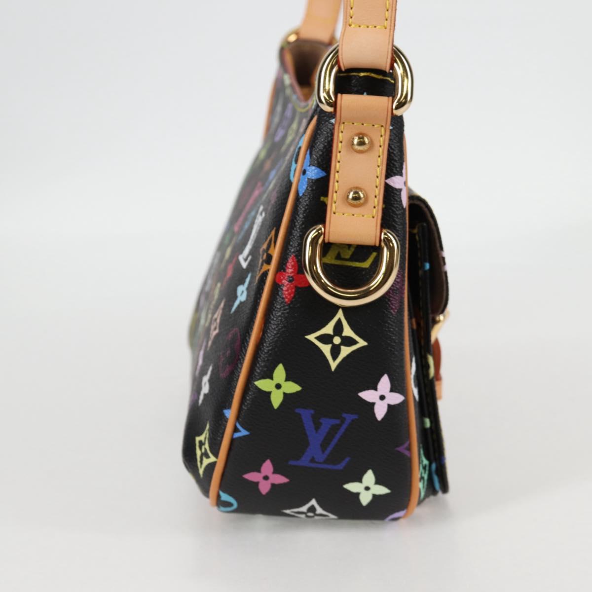 LOUIS VUITTON Monogram Multicolor Lodge PM Hand Bag Black M40054 LV Auth 130195V