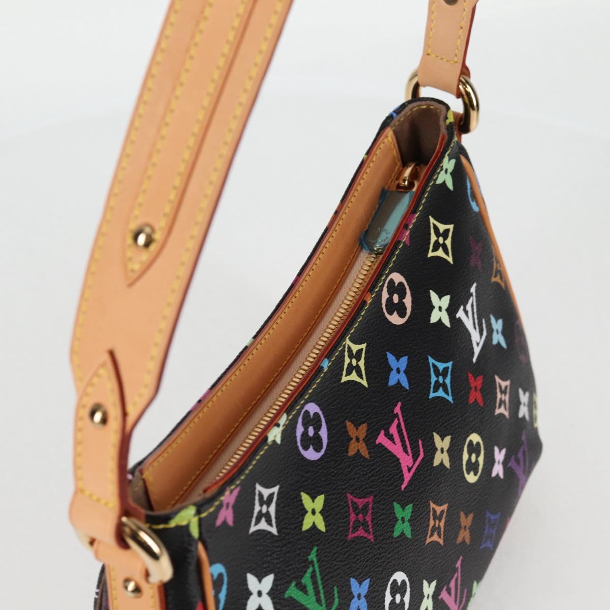 LOUIS VUITTON Monogram Multicolor Lodge PM Hand Bag Black M40054 LV Auth 130195V
