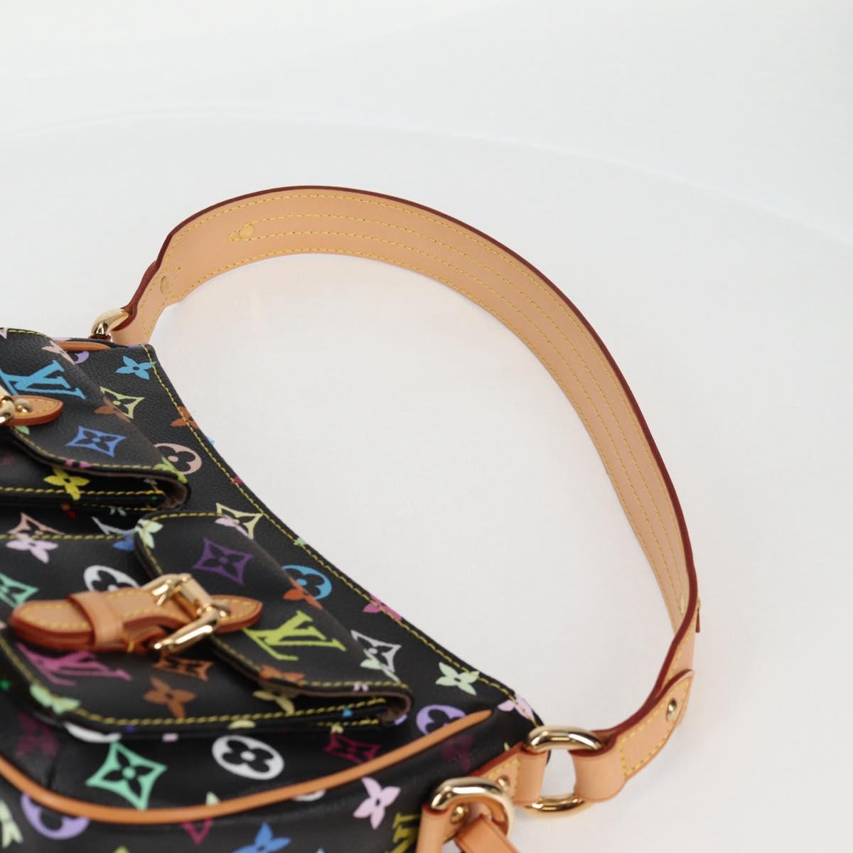 LOUIS VUITTON Monogram Multicolor Lodge PM Hand Bag Black M40054 LV Auth 130195V