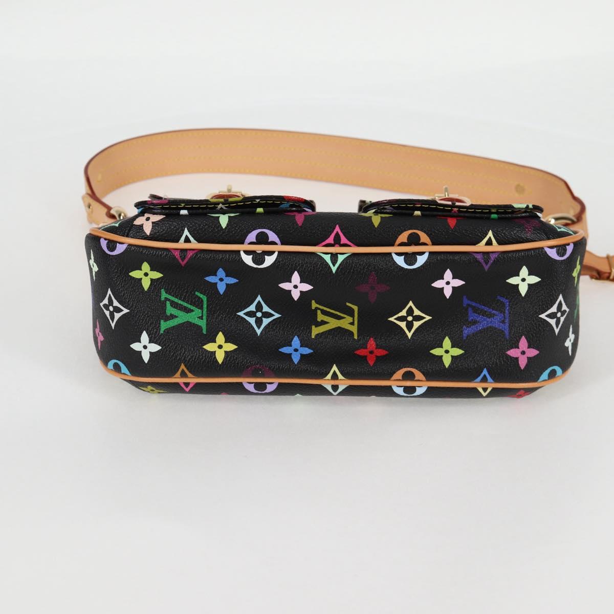 LOUIS VUITTON Monogram Multicolor Lodge PM Hand Bag Black M40054 LV Auth 130195V
