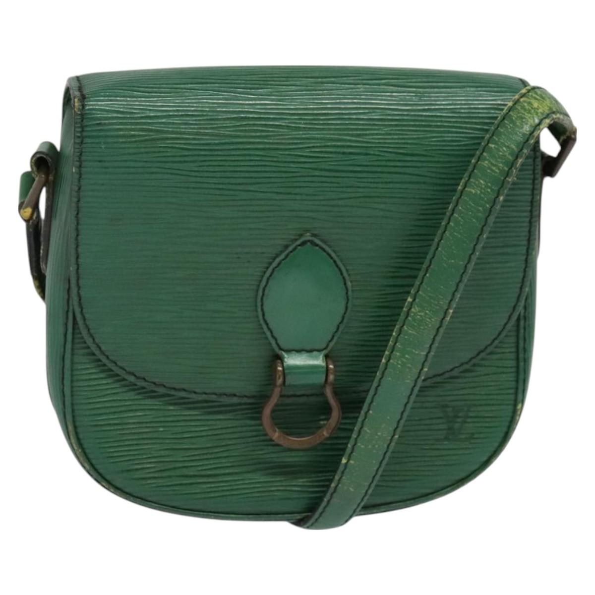 LOUIS VUITTON Epi Saint Cloud PM Shoulder Bag Green M52214 LV Auth 130202