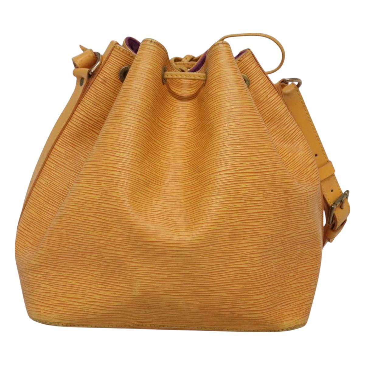 LOUIS VUITTON Epi Petit Noe Shoulder Bag Yellow M44109 LV Auth 130203
