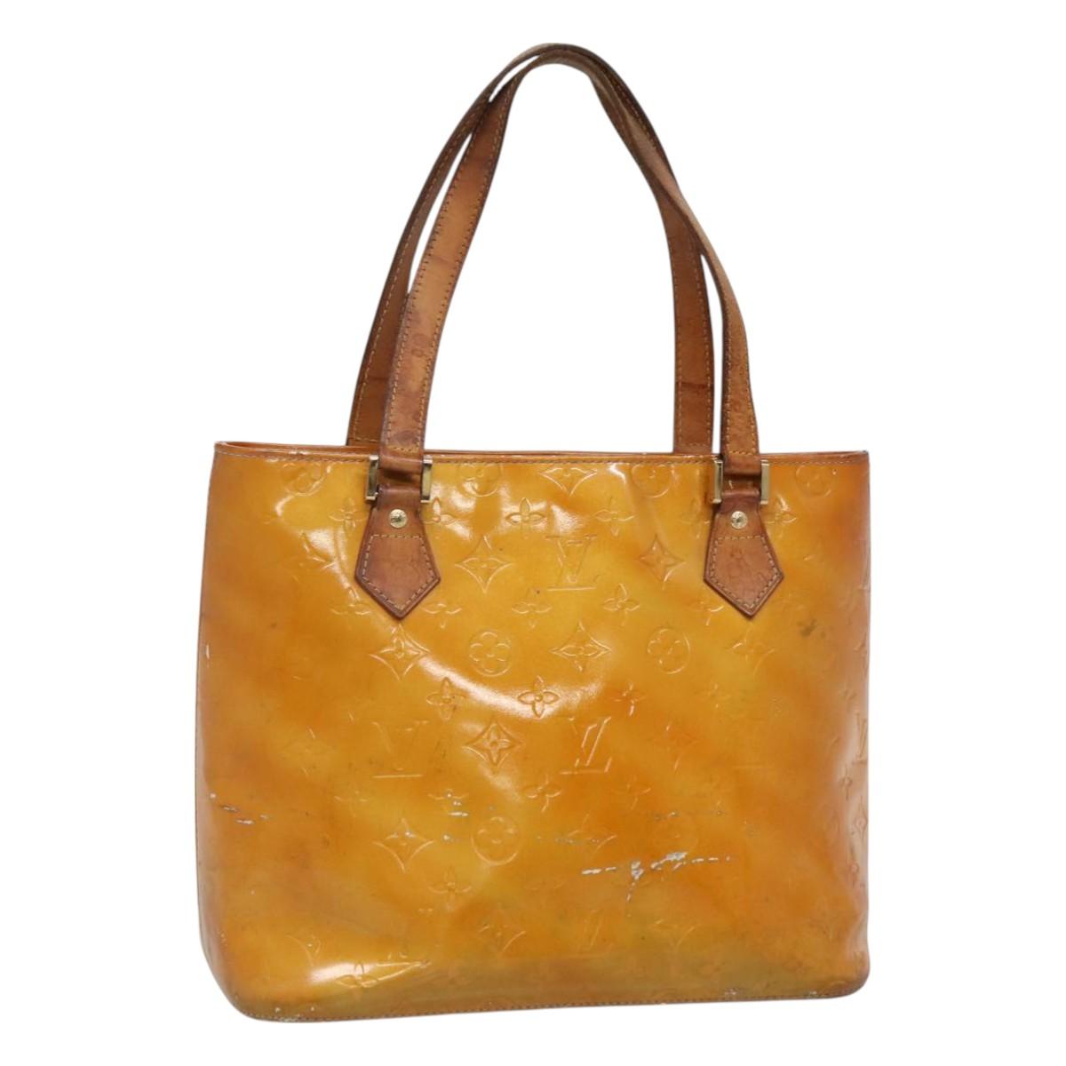 LOUIS VUITTON Monogram Vernis Houston Hand Bag Gris M91053 LV Auth 130209