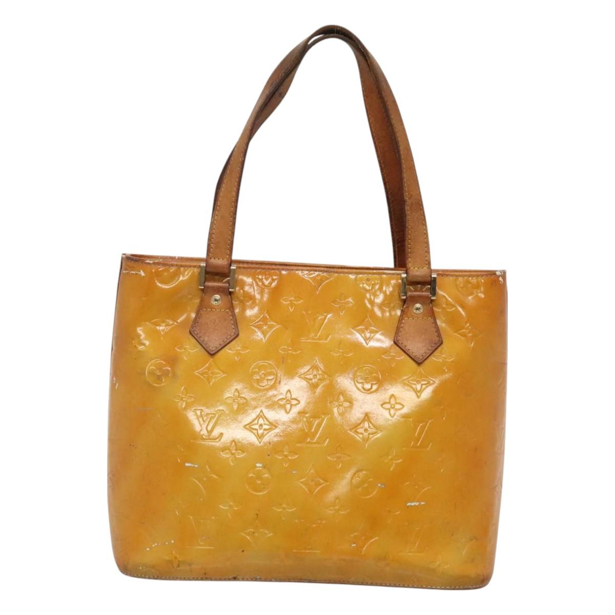 LOUIS VUITTON Monogram Vernis Houston Hand Bag Gris M91053 LV Auth 130209