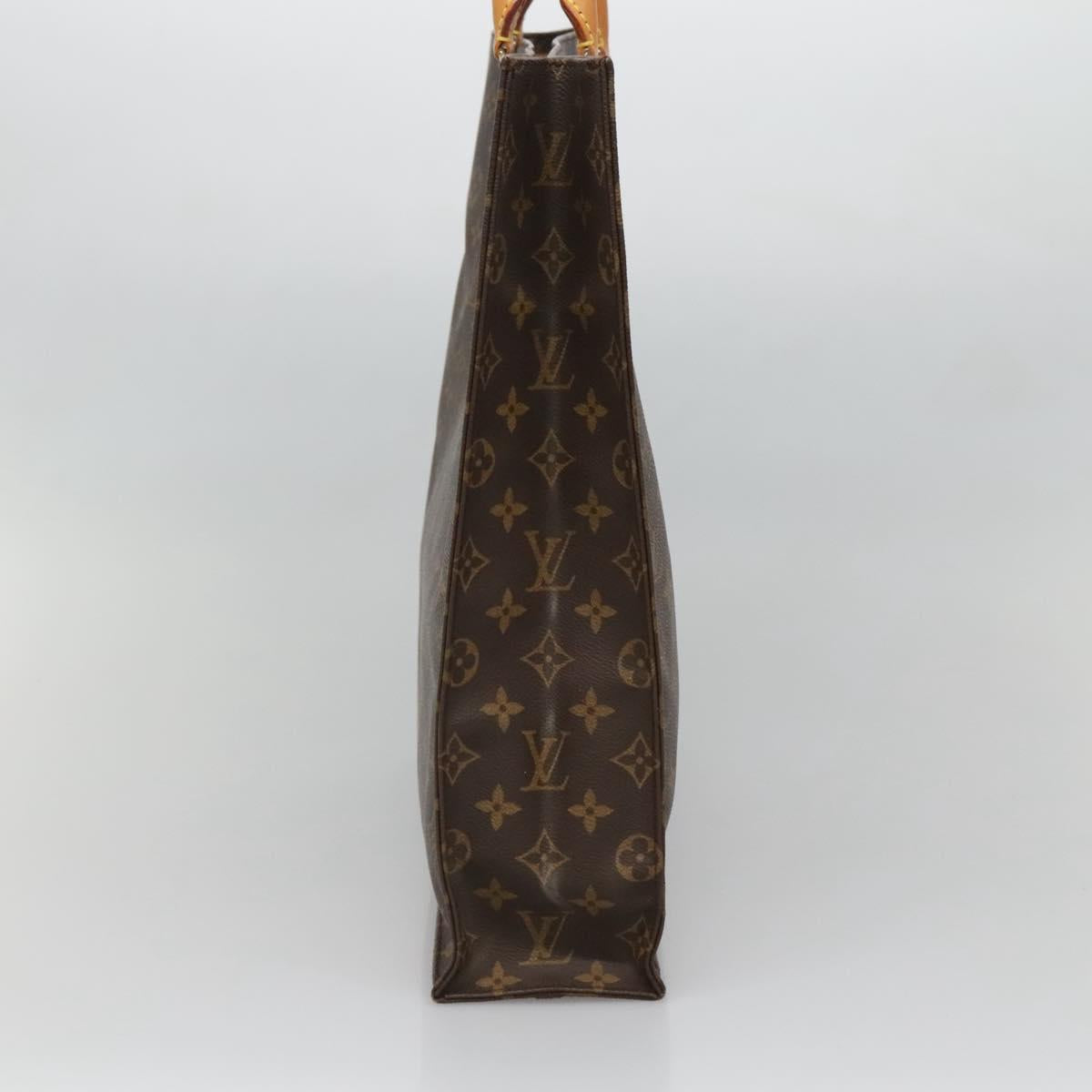 LOUIS VUITTON Monogram Sac Plat Hand Bag M51140 LV Auth 130210