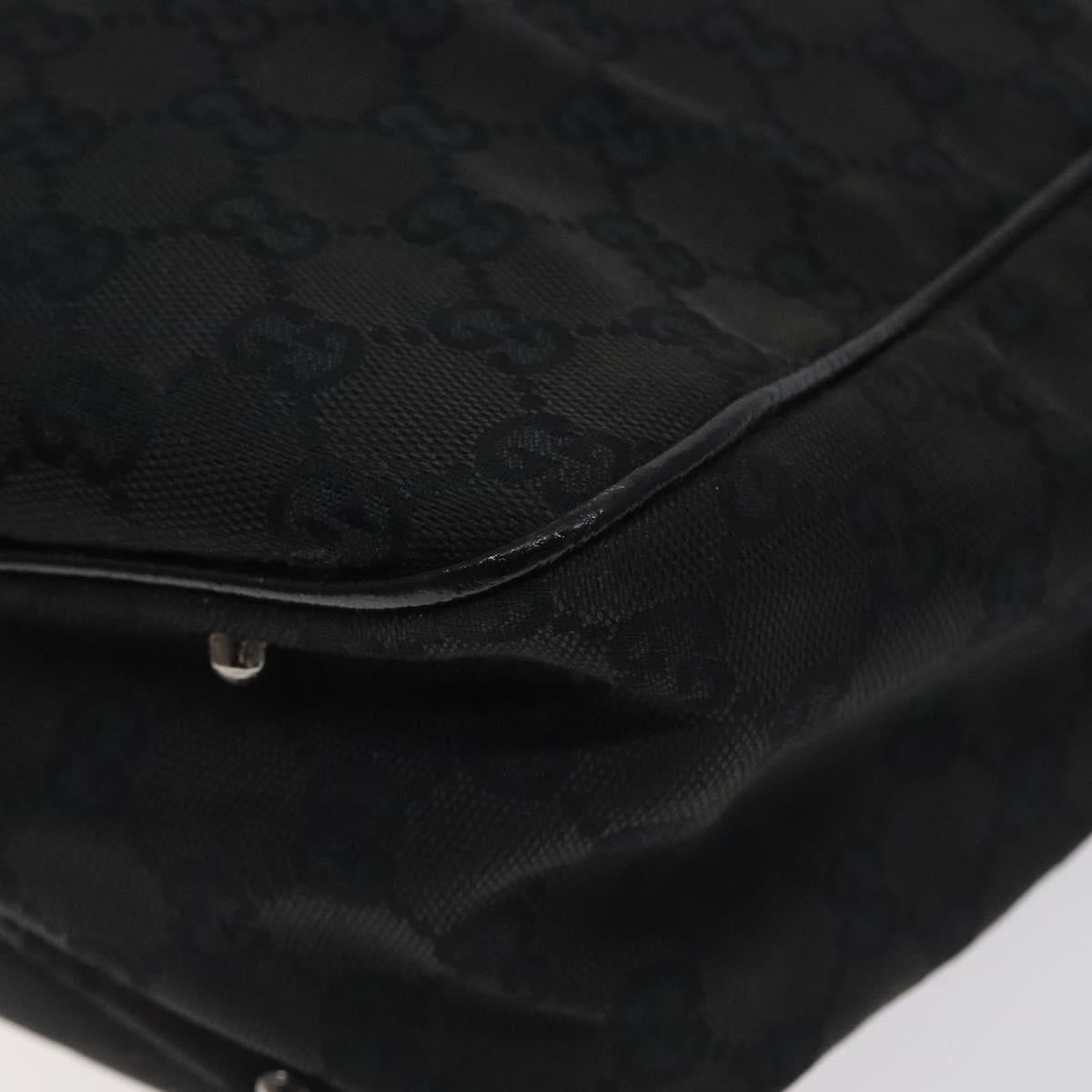 GUCCI GG Canvas Tote Bag Black 120840 Auth 130343