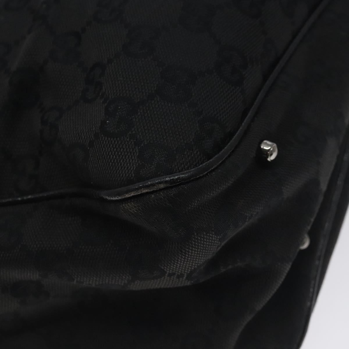 GUCCI GG Canvas Tote Bag Black 120840 Auth 130343