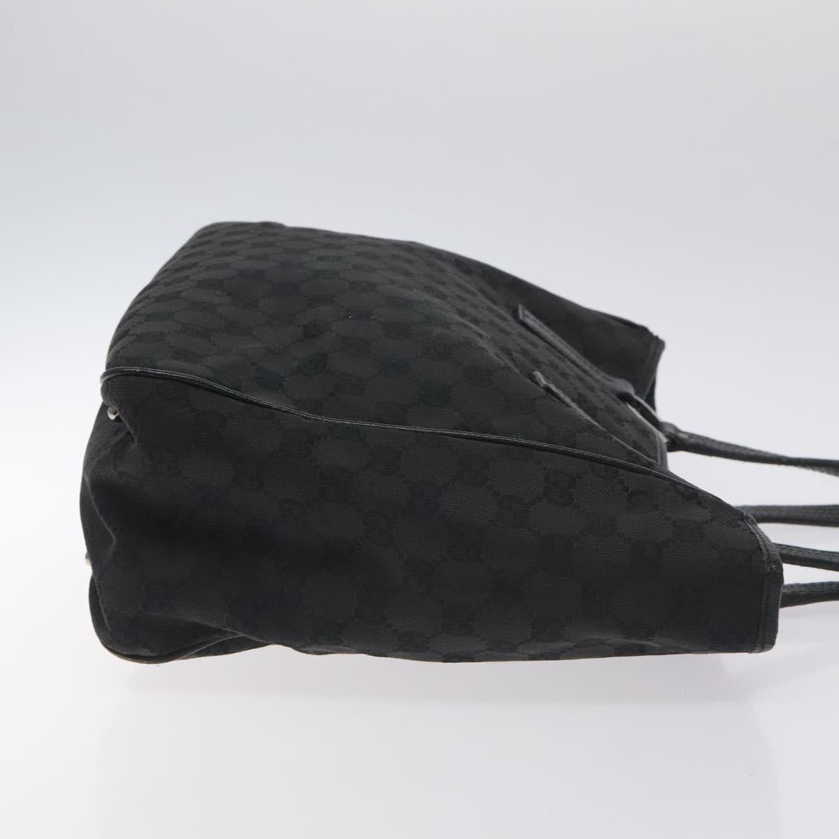 GUCCI GG Canvas Tote Bag Black 120840 Auth 130343