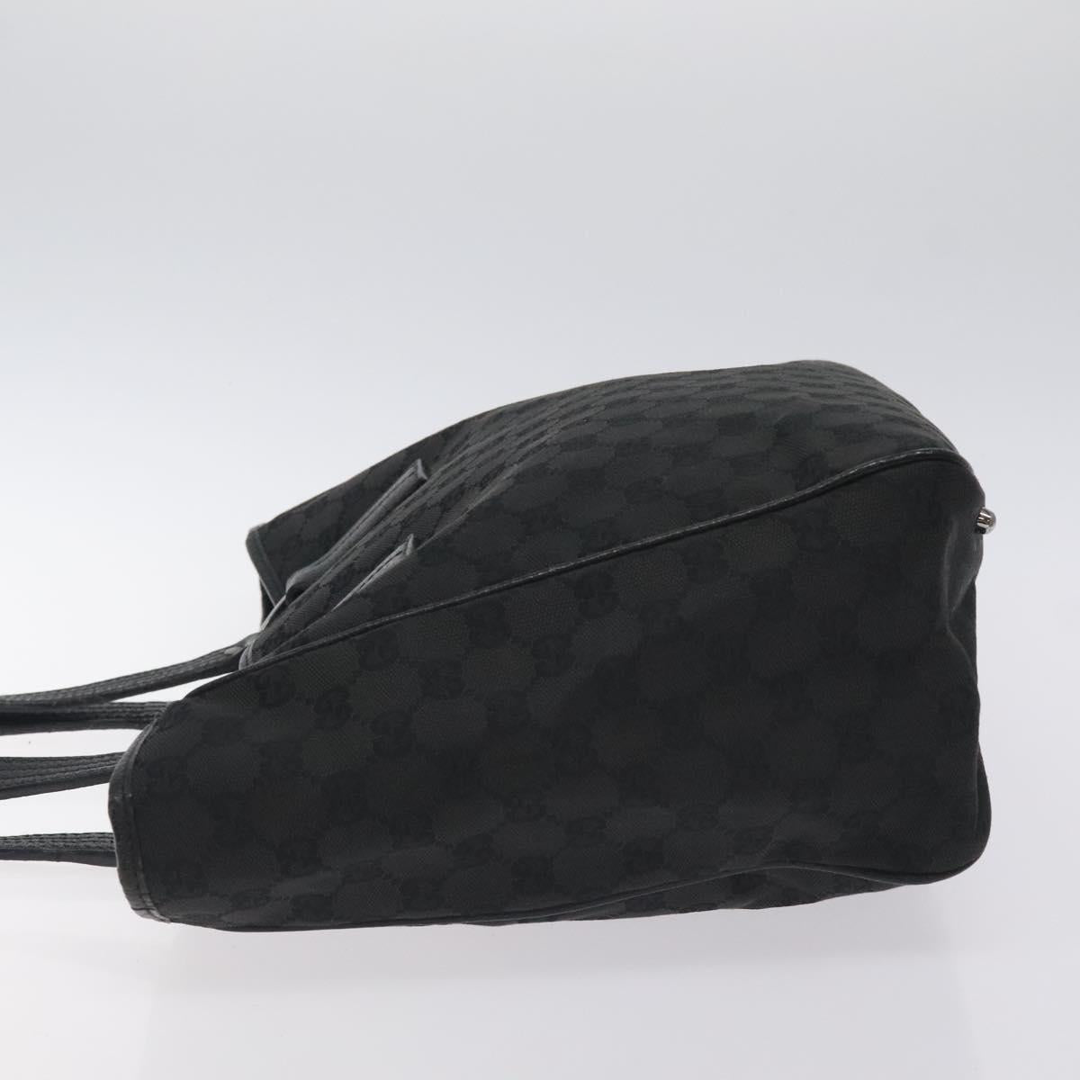 GUCCI GG Canvas Tote Bag Black 120840 Auth 130343
