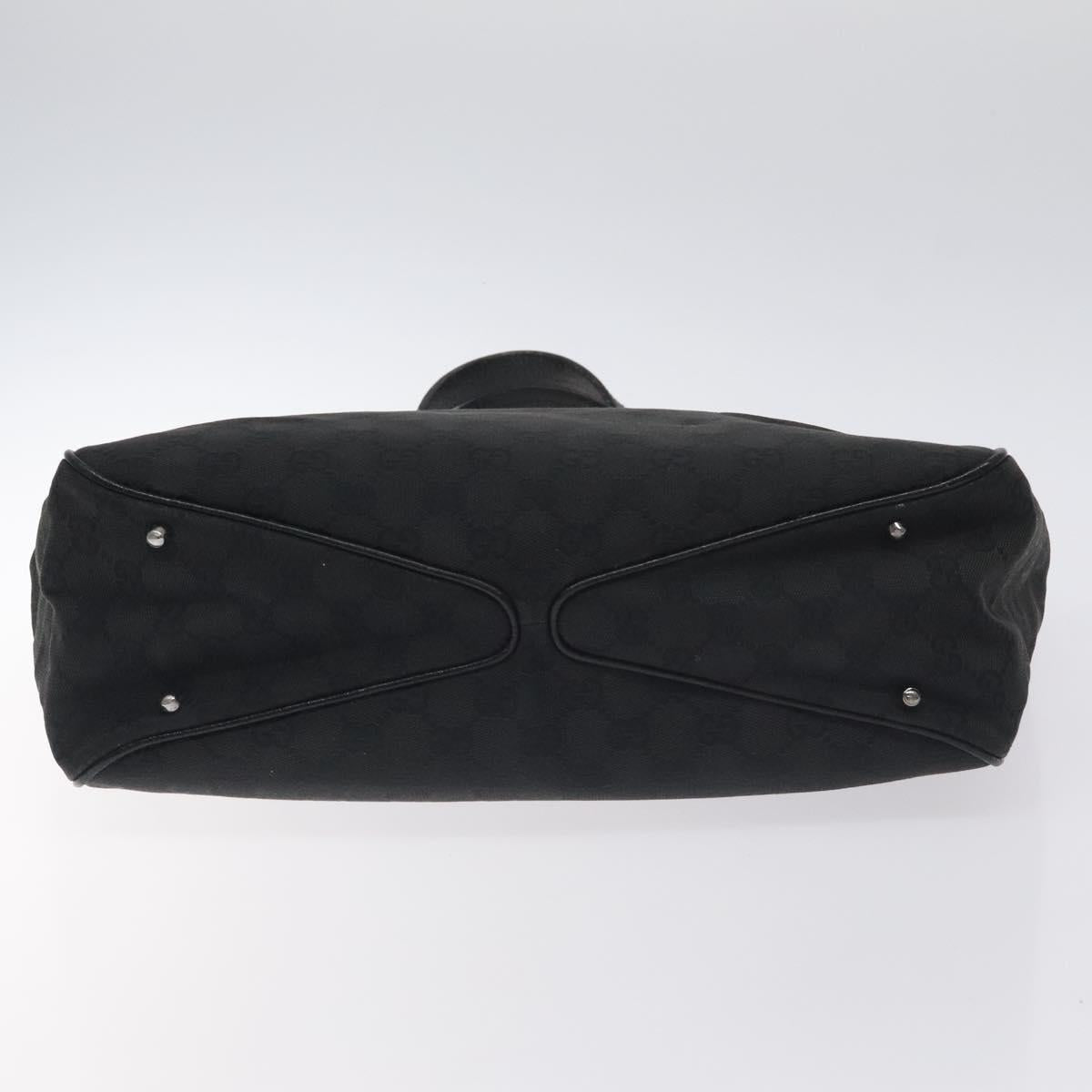 GUCCI GG Canvas Tote Bag Black 120840 Auth 130343