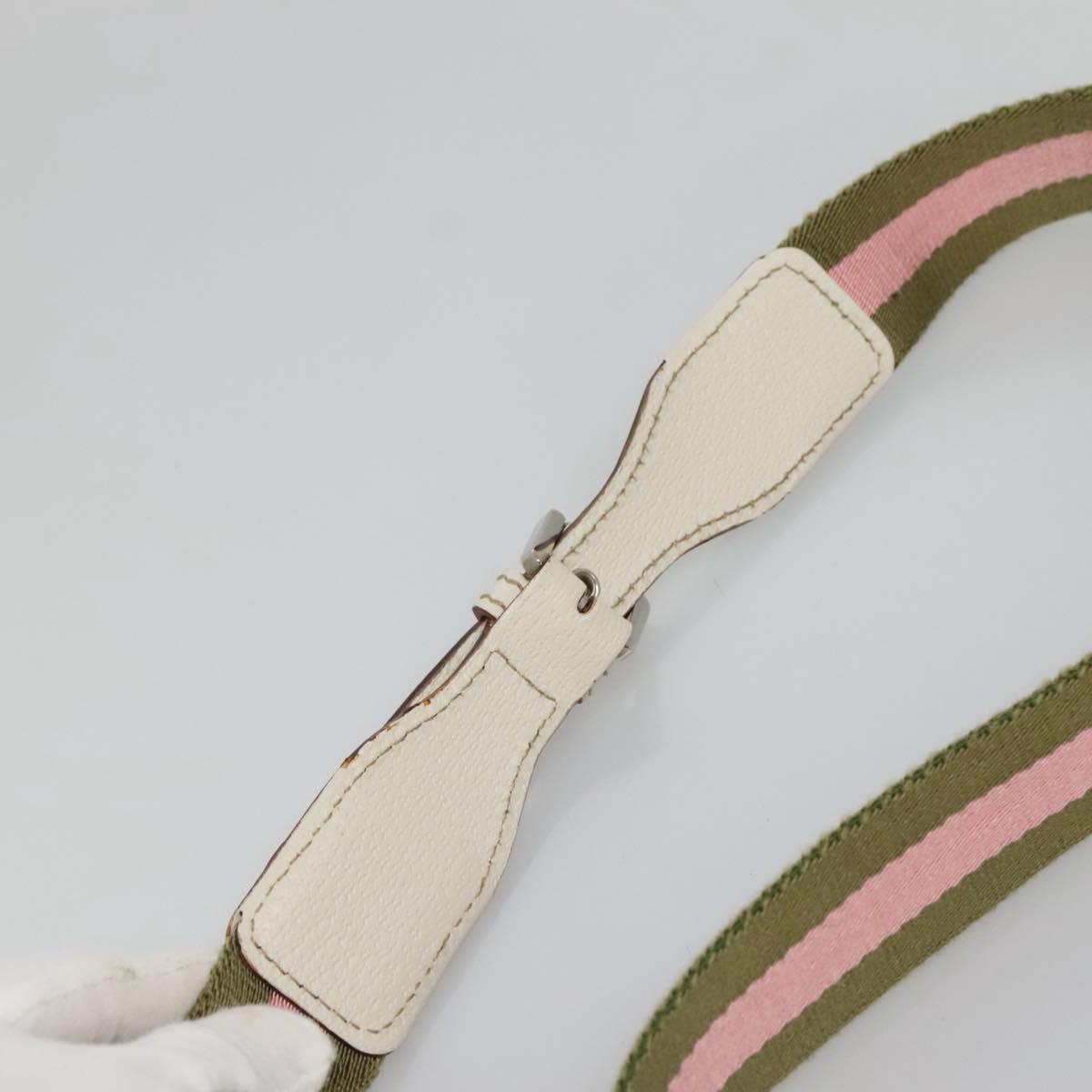 GUCCI GG Canvas Sherry Line Tote Bag Pink Silver 145809 Auth 130345