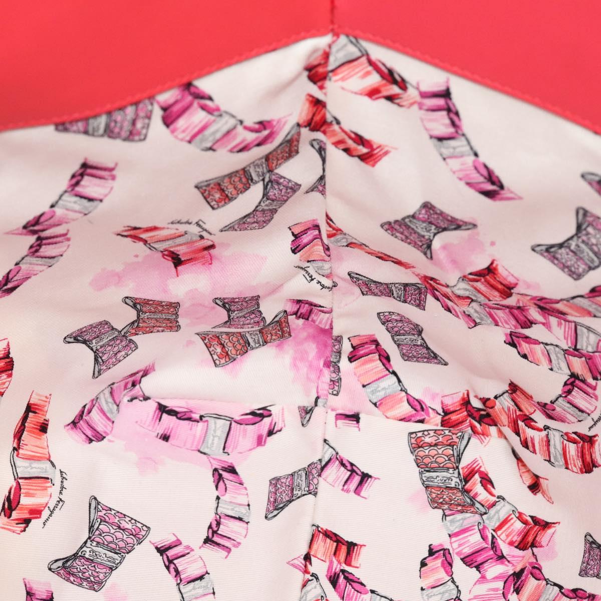 Salvatore Ferragamo Vala Tote Bag Enamel Red Auth 130367