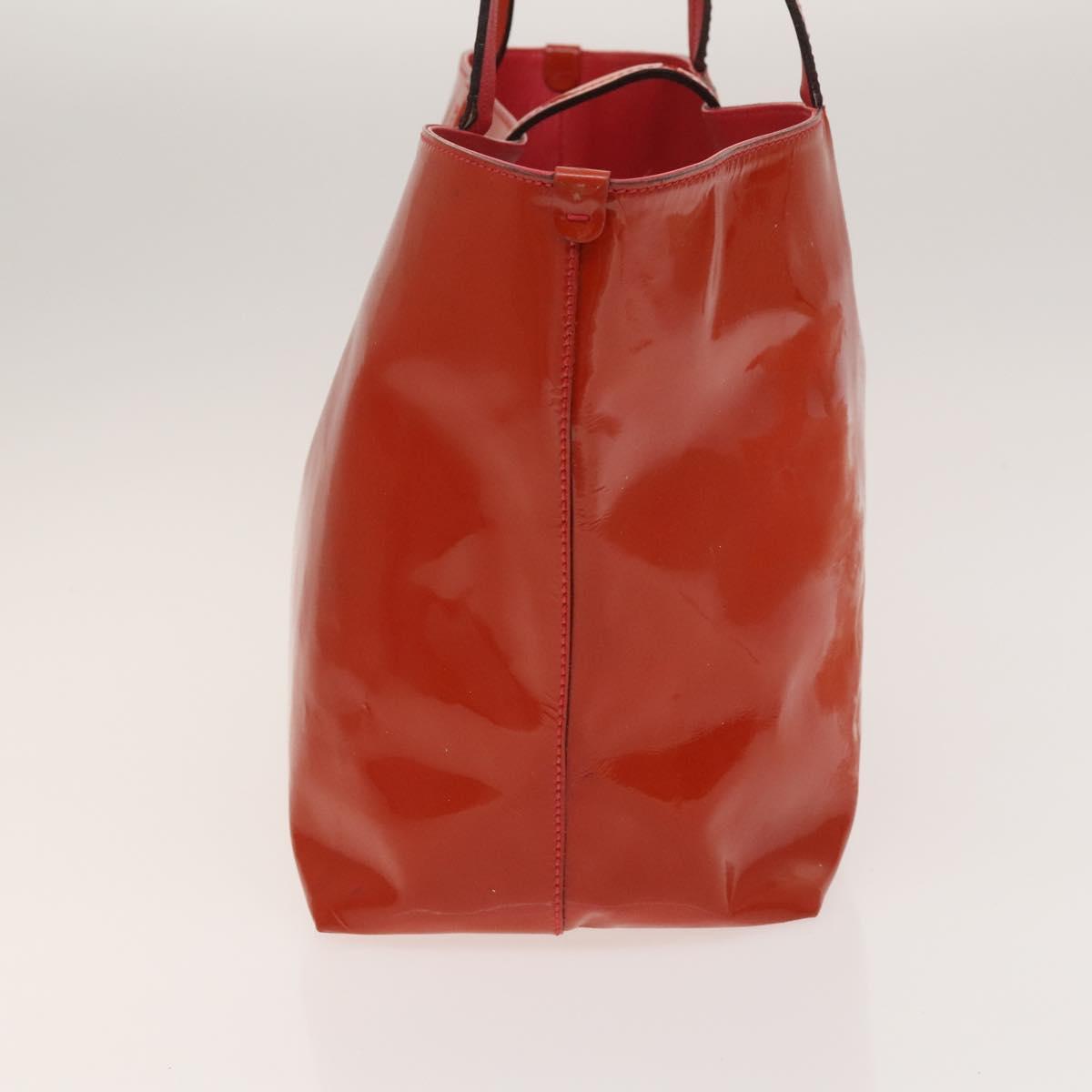 Salvatore Ferragamo Vala Tote Bag Enamel Red Auth 130367